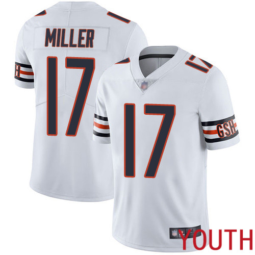 Chicago Bears Limited White Youth Anthony Miller Road Jersey NFL Football #17 Vapor Untouchable->youth nfl jersey->Youth Jersey